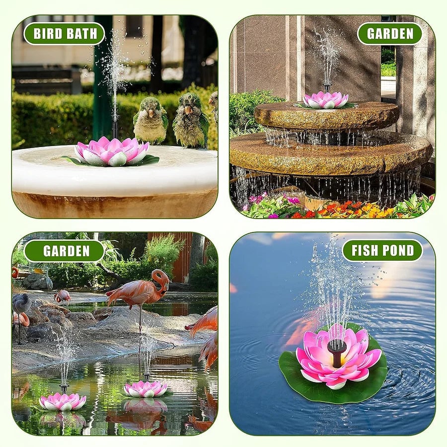 🔥BUY 2 GET 10% OFF🔥Lotus Shaped Solar Fountain Pond Decorative - Image 2