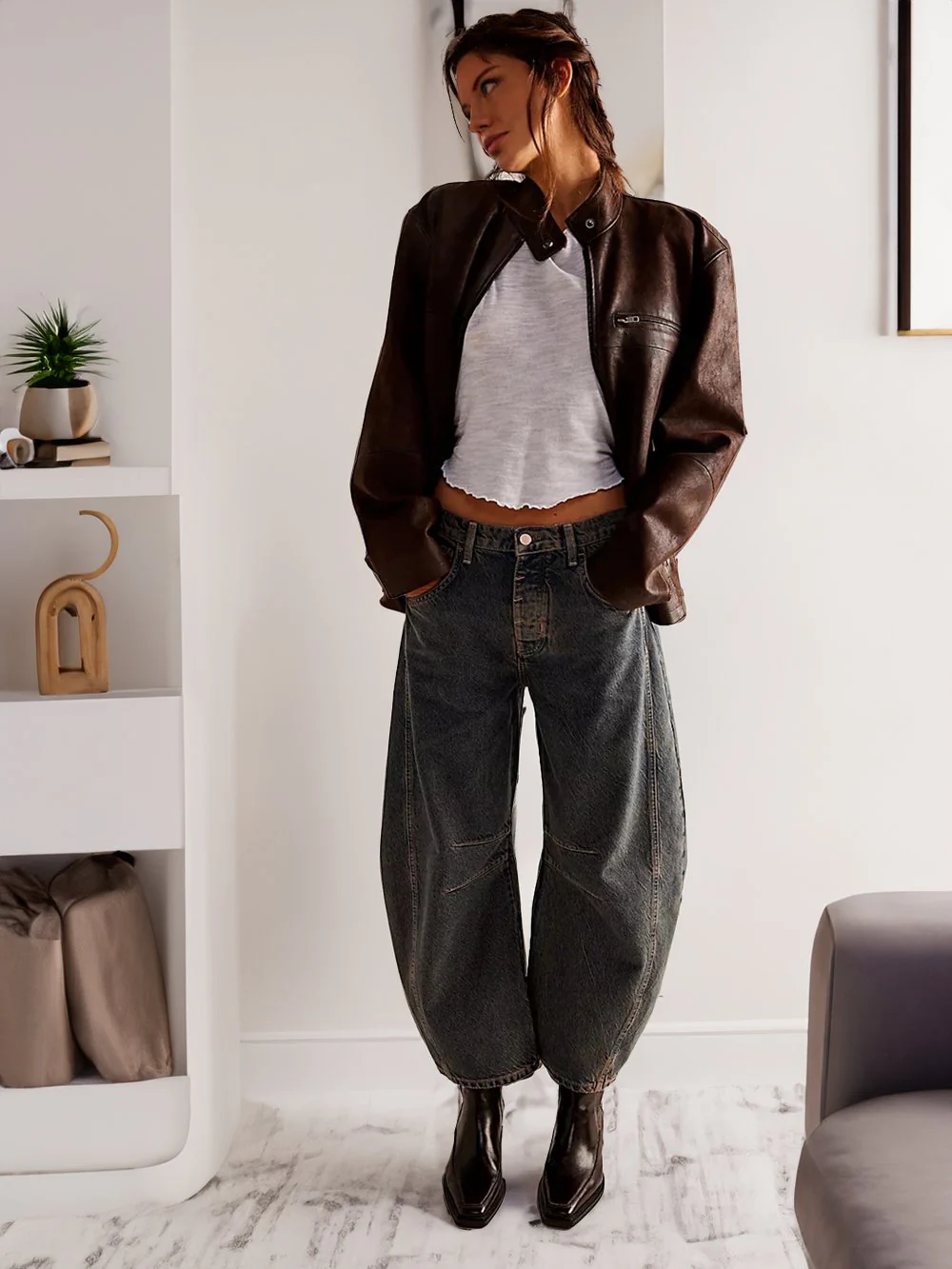 Casual and trendy mid-rise tube jeans - Buy two and get free shipping! - Image 12