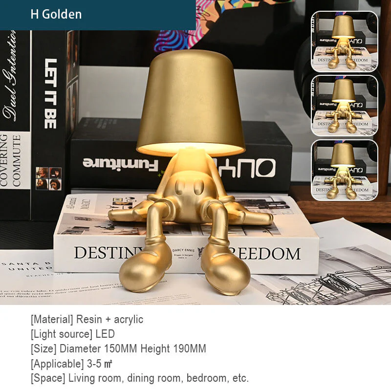 Little Golden Man Touch Charging Desk Lamp - Image 19