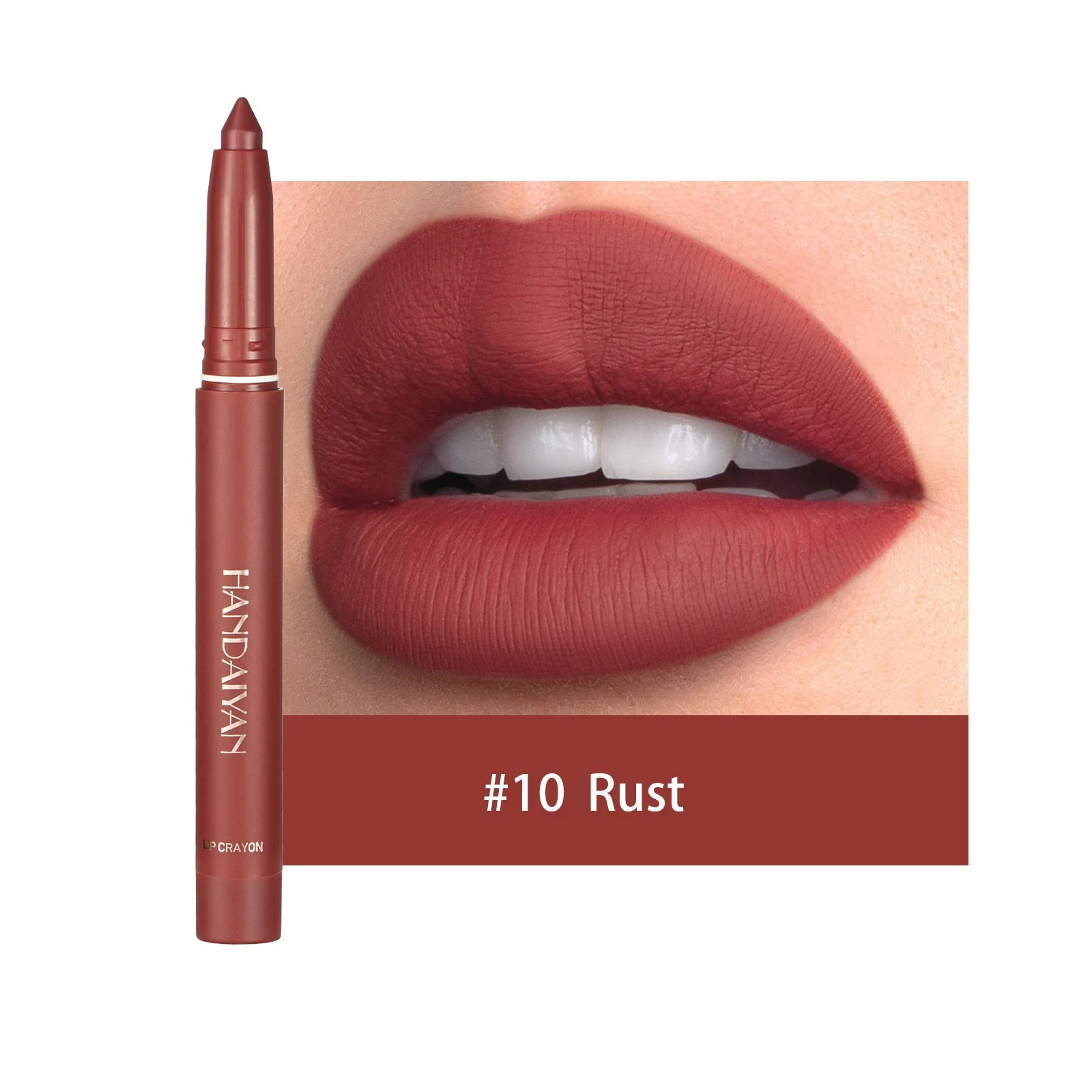 12 Color Rotating Sharpenable Matte Lipstick Pencils - Image 19