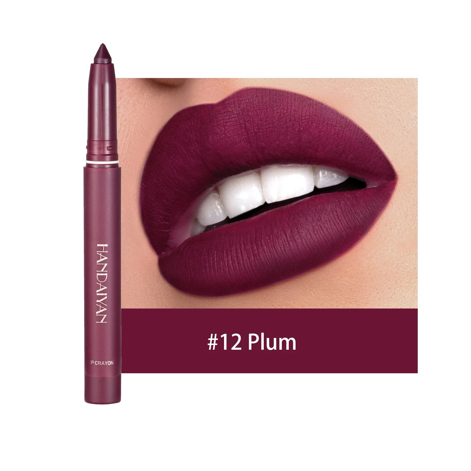 12 Color Rotating Sharpenable Matte Lipstick Pencils - Image 21