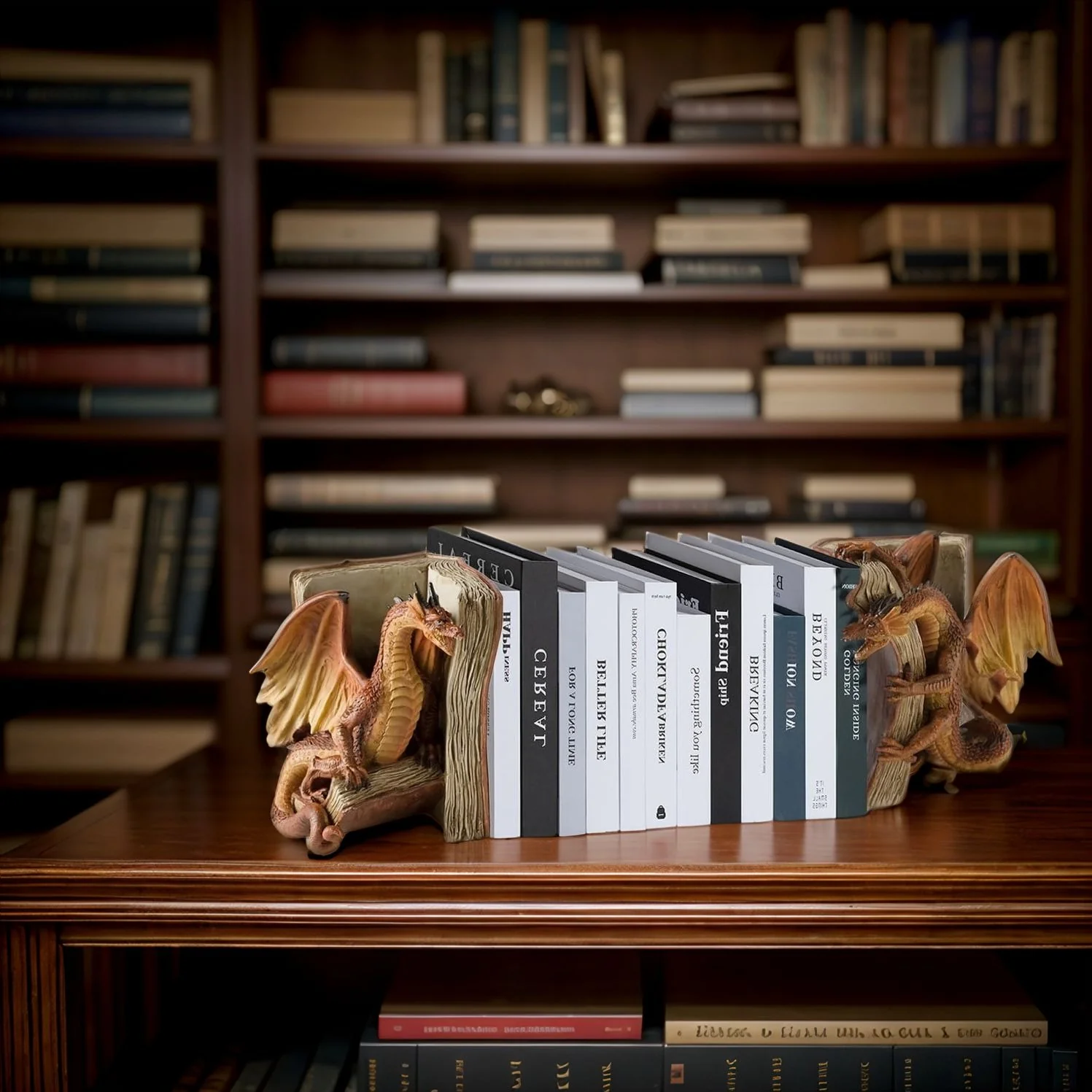 Medieval dragon decorative bookends - Image 2