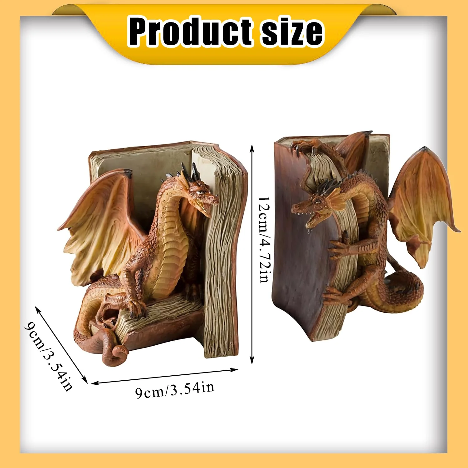 Medieval dragon decorative bookends - Image 4