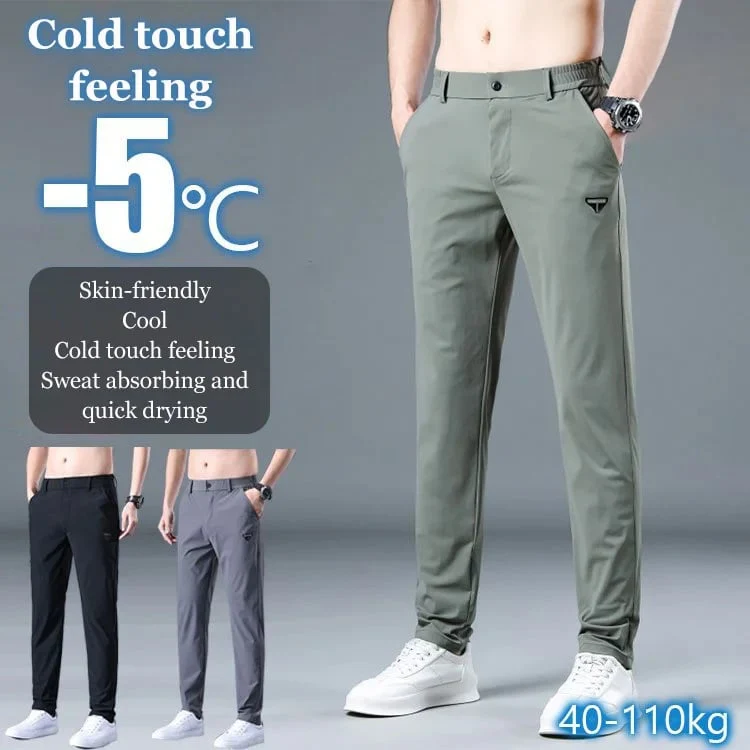 Men's Casual Elastic Straight-leg Pants
