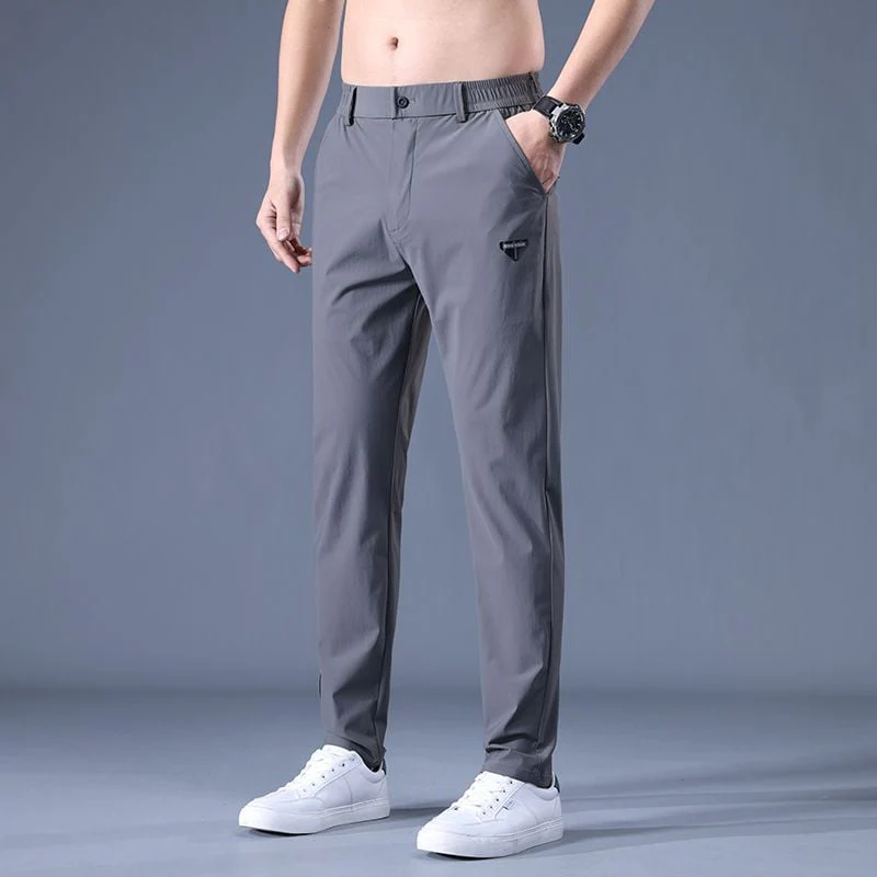 Men's Casual Elastic Straight-leg Pants - Image 8