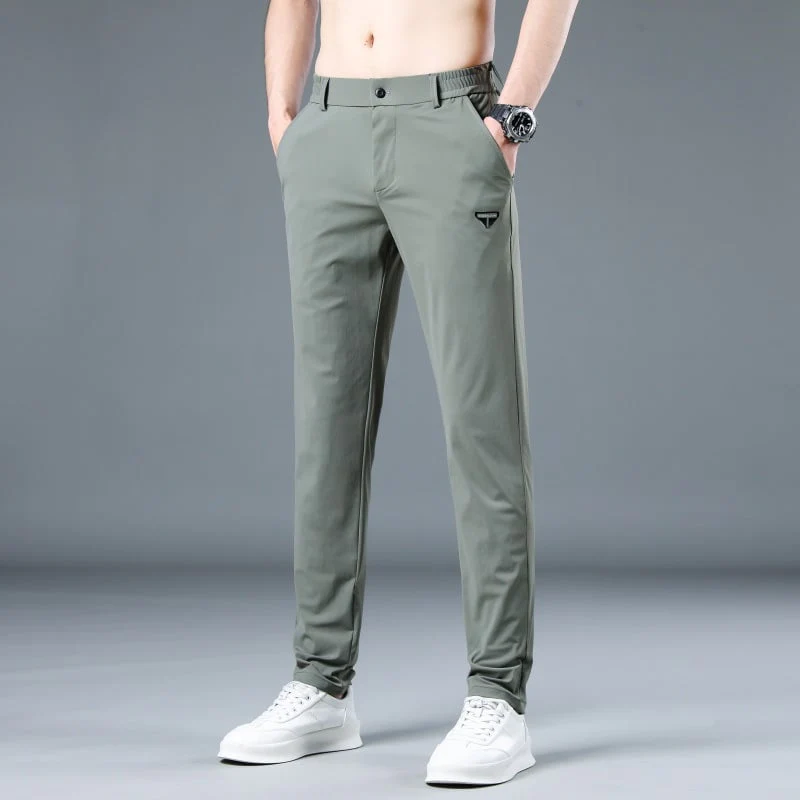 Men's Casual Elastic Straight-leg Pants - Image 9