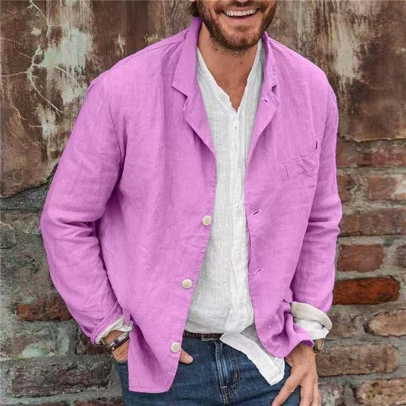 Men's Cotton Linen Loose Casual Coat - Buy two and get free shipping! - Image 4