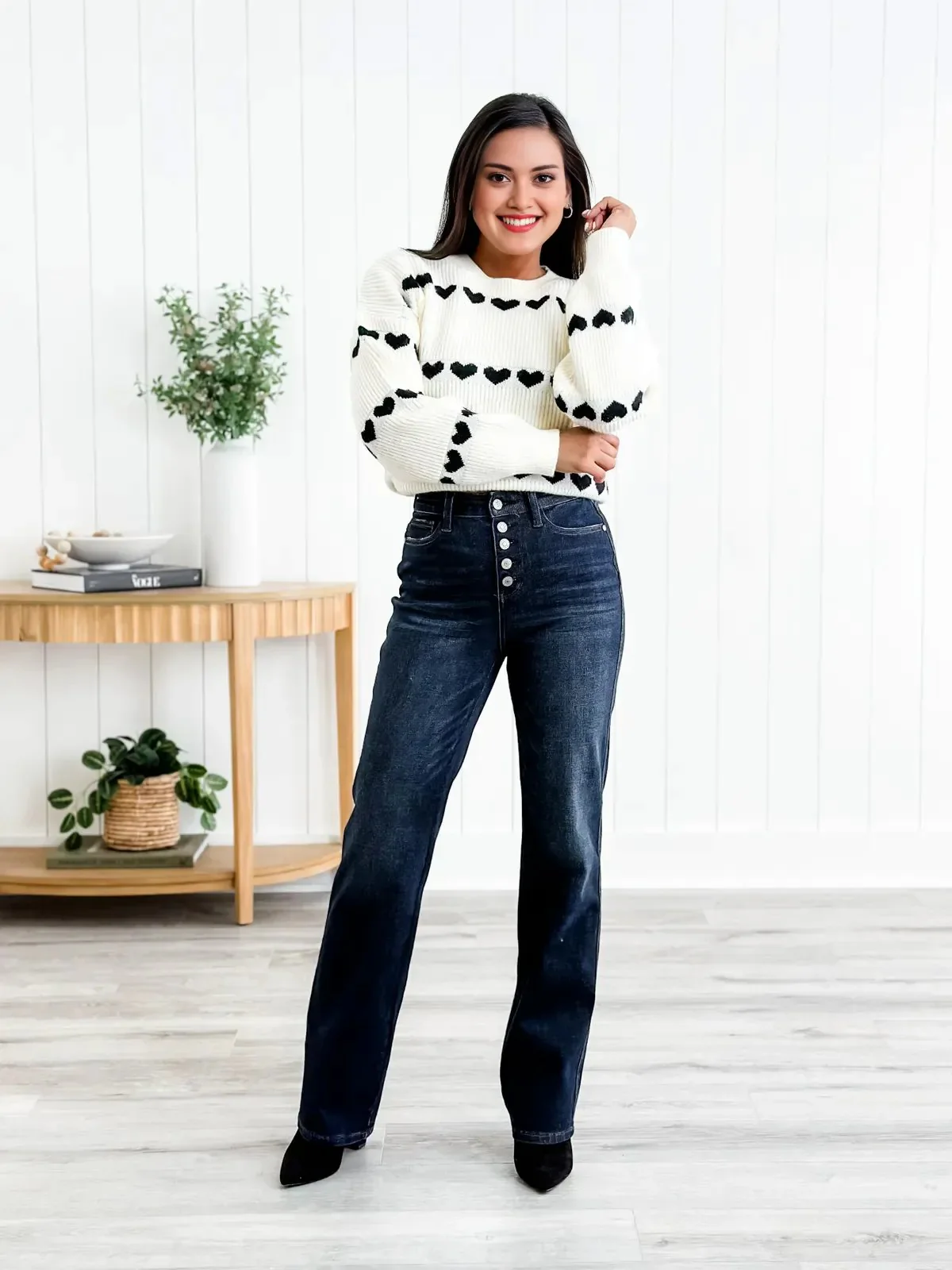 Mid Rise Button Fly Bootcut Jeans ( Buy 2 Free Shipping) - Image 13