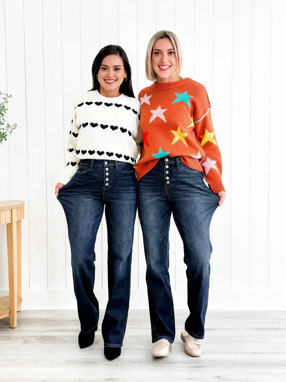 Mid Rise Button Fly Bootcut Jeans ( Buy 2 Free Shipping) - Image 14