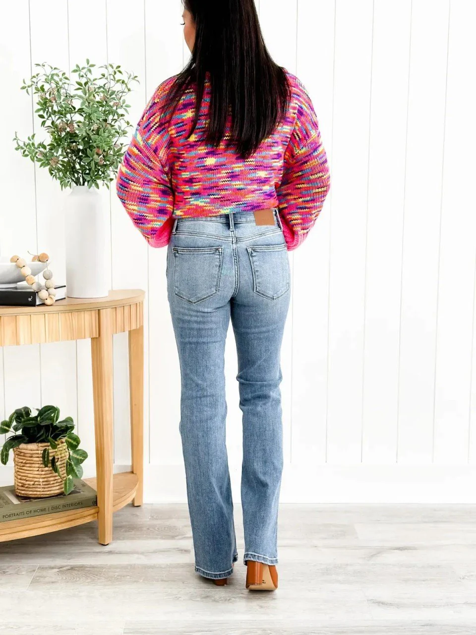 Mid Rise Button Fly Bootcut Jeans ( Buy 2 Free Shipping) - Image 6