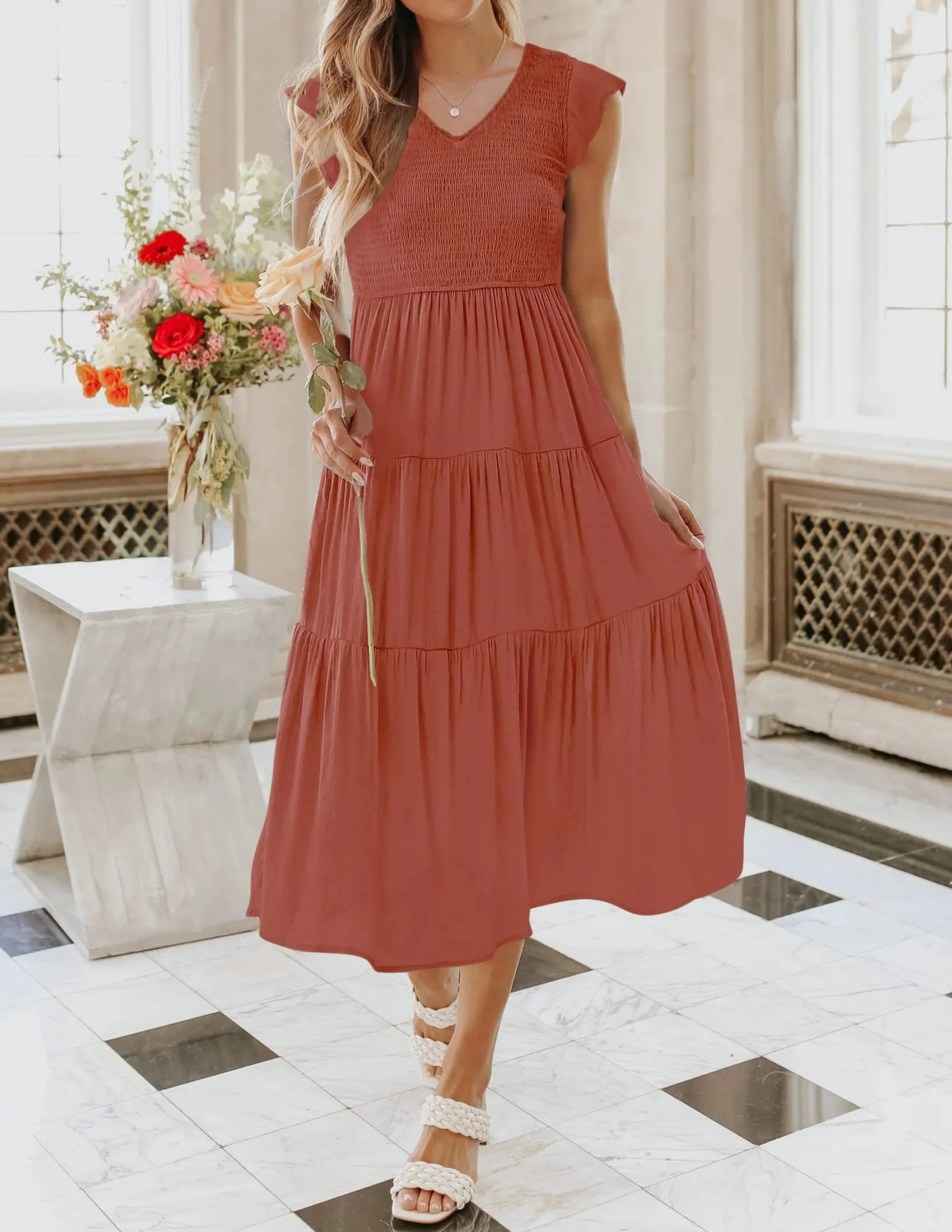 WOMEN'S SUMMER CASUAL FLUTTER SHORT MIDI DRESS 🔥 - Image 10