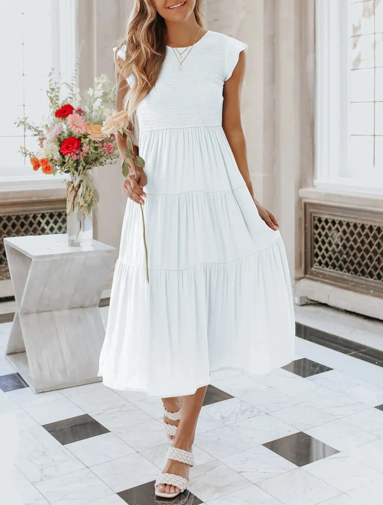 WOMEN'S SUMMER CASUAL FLUTTER SHORT MIDI DRESS 🔥 - Image 11