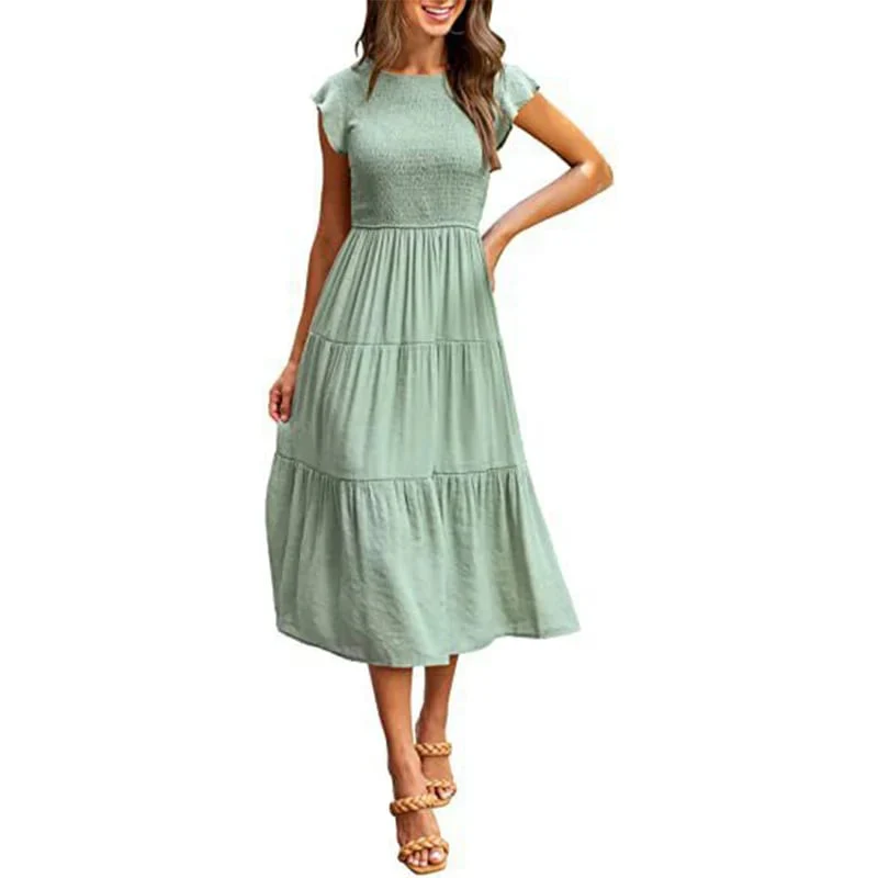 WOMEN'S SUMMER CASUAL FLUTTER SHORT MIDI DRESS 🔥 - Image 15