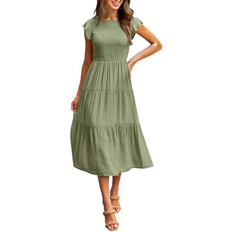 WOMEN'S SUMMER CASUAL FLUTTER SHORT MIDI DRESS 🔥 - Image 16