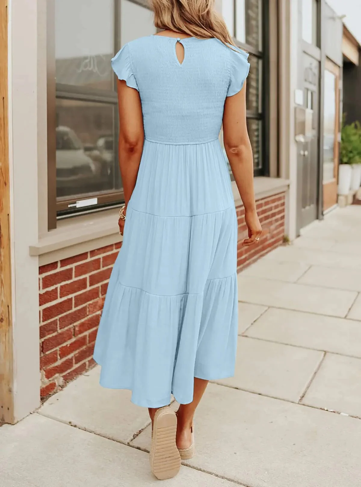 WOMEN'S SUMMER CASUAL FLUTTER SHORT MIDI DRESS 🔥 - Image 3