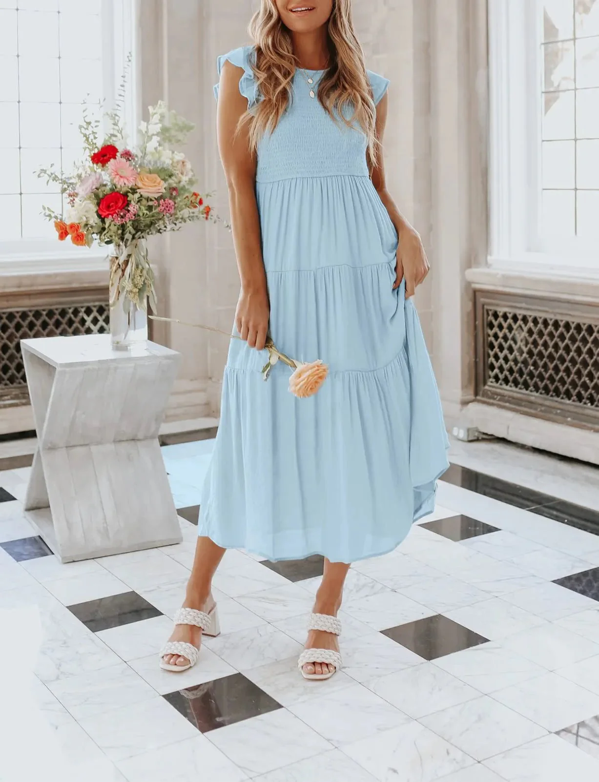 WOMEN'S SUMMER CASUAL FLUTTER SHORT MIDI DRESS 🔥 - Image 4