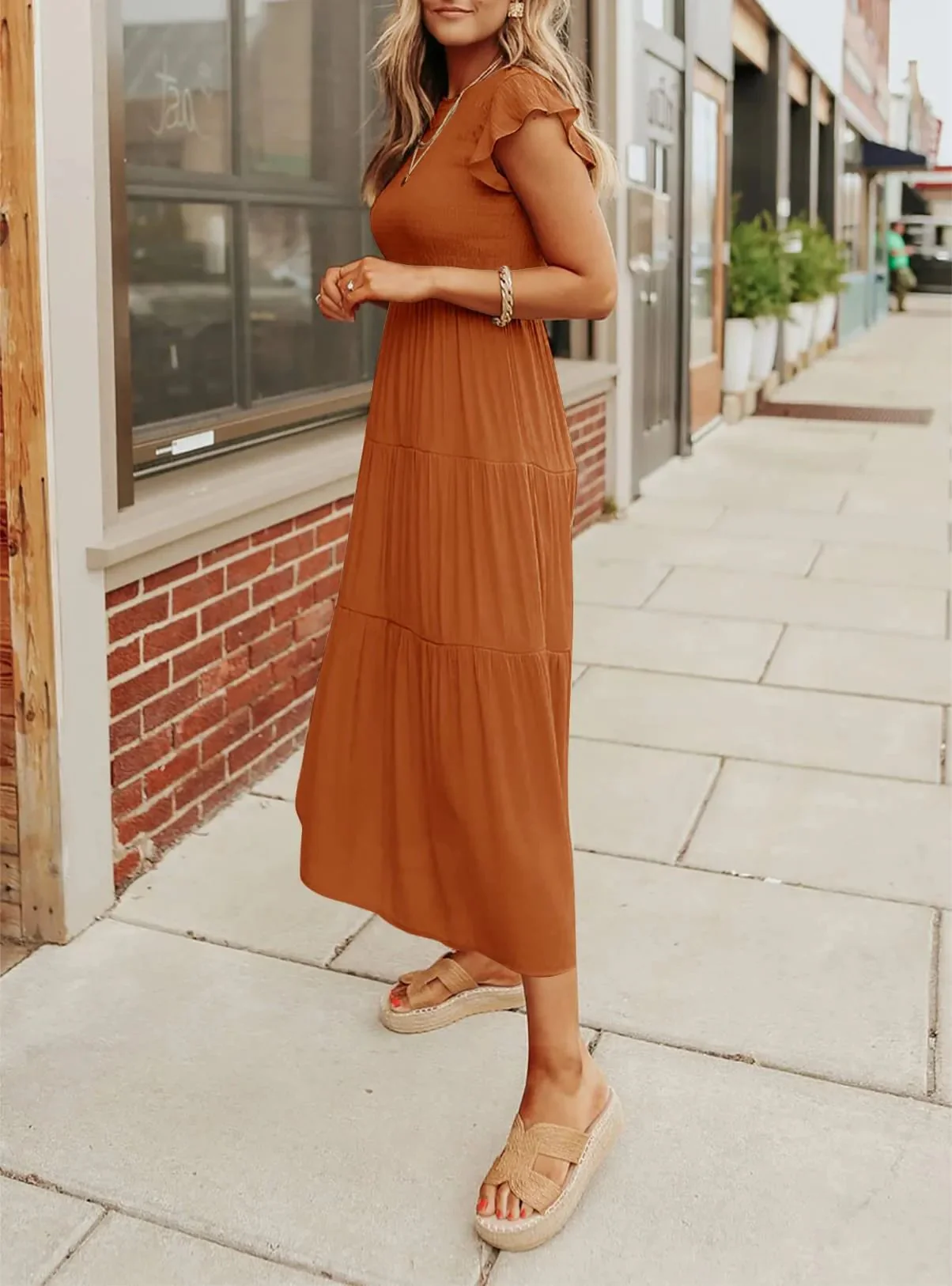 WOMEN'S SUMMER CASUAL FLUTTER SHORT MIDI DRESS 🔥 - Image 5