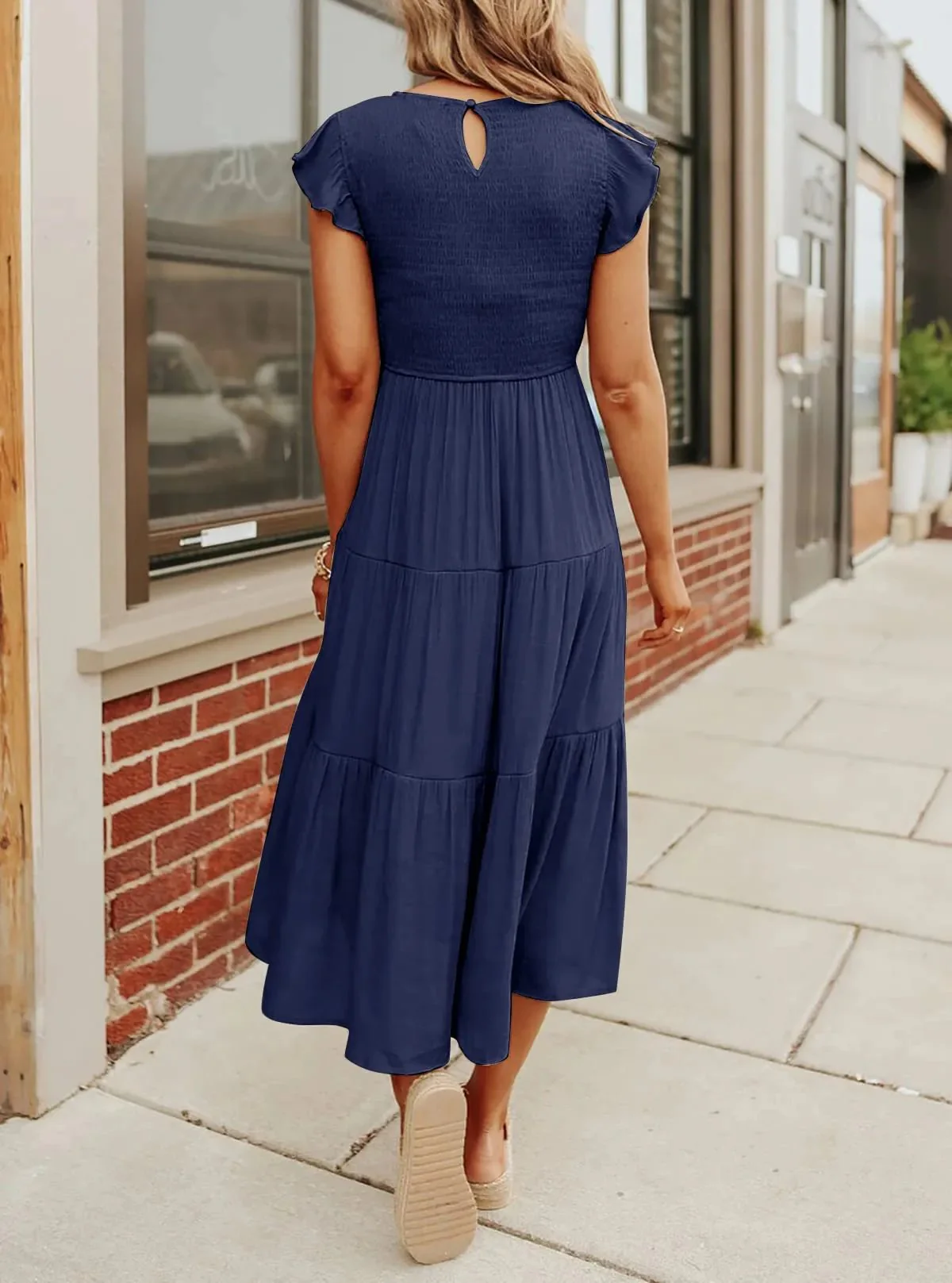 WOMEN'S SUMMER CASUAL FLUTTER SHORT MIDI DRESS 🔥 - Image 7