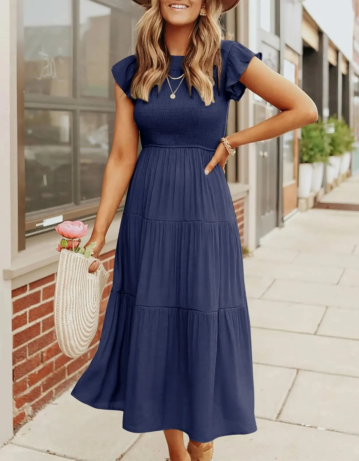 WOMEN'S SUMMER CASUAL FLUTTER SHORT MIDI DRESS 🔥 - Image 8