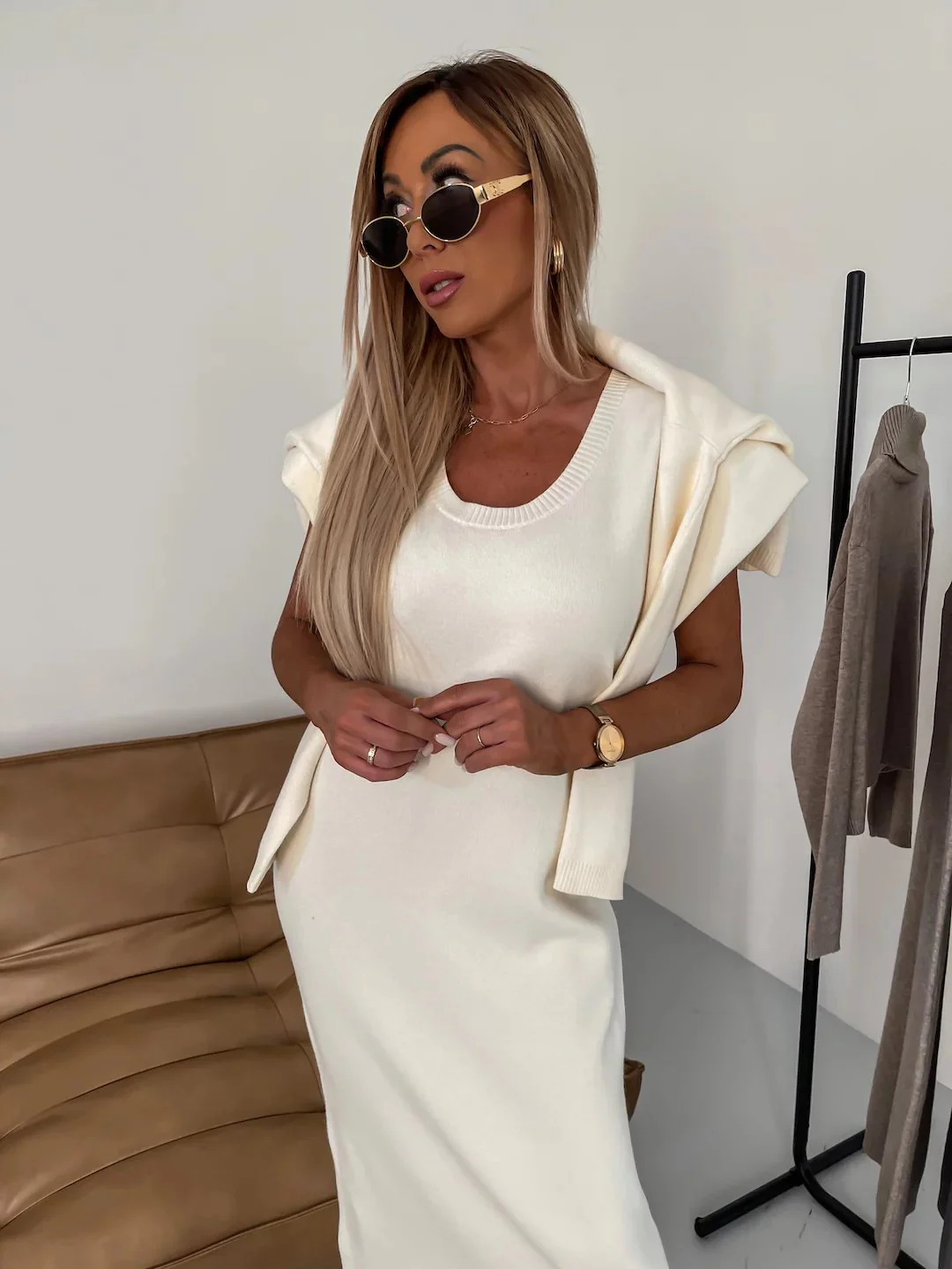 Dress and Turtle Neck Sweater Set - Image 2