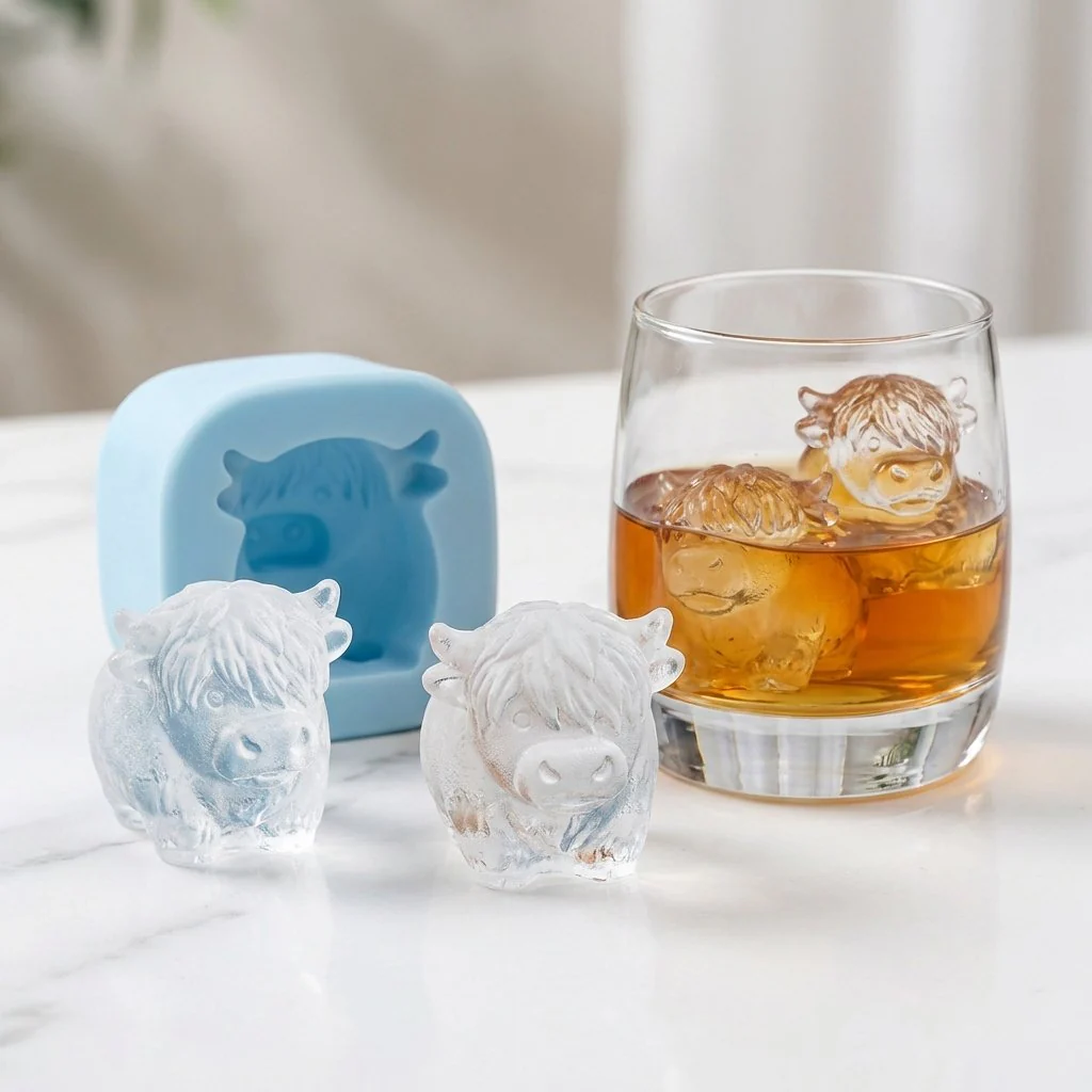 🐮 Mini Highland Cow Ice Cube & Dessert Mold 🧊🍪 Cute 3D Ice for Drinks, Parties & Gifts🎁 - Image 5