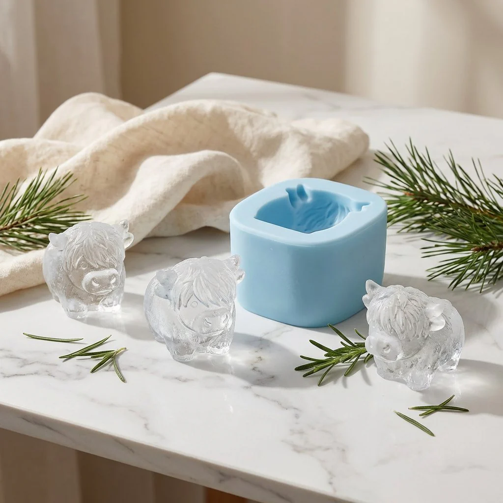 🐮 Mini Highland Cow Ice Cube & Dessert Mold 🧊🍪 Cute 3D Ice for Drinks, Parties & Gifts🎁 - Image 9