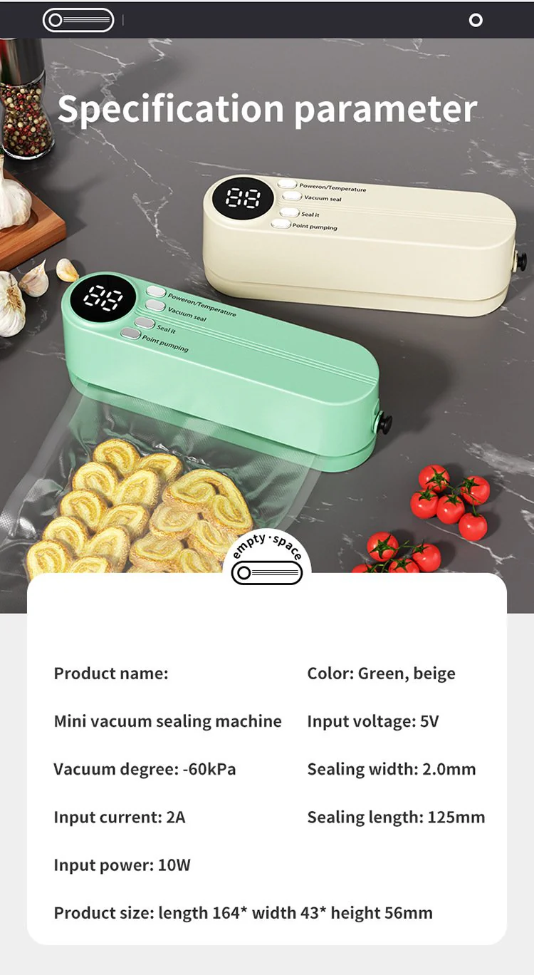 🥗 Keep Your Food Fresh ✨Mini Wireless Vacuum Sealer - Image 21