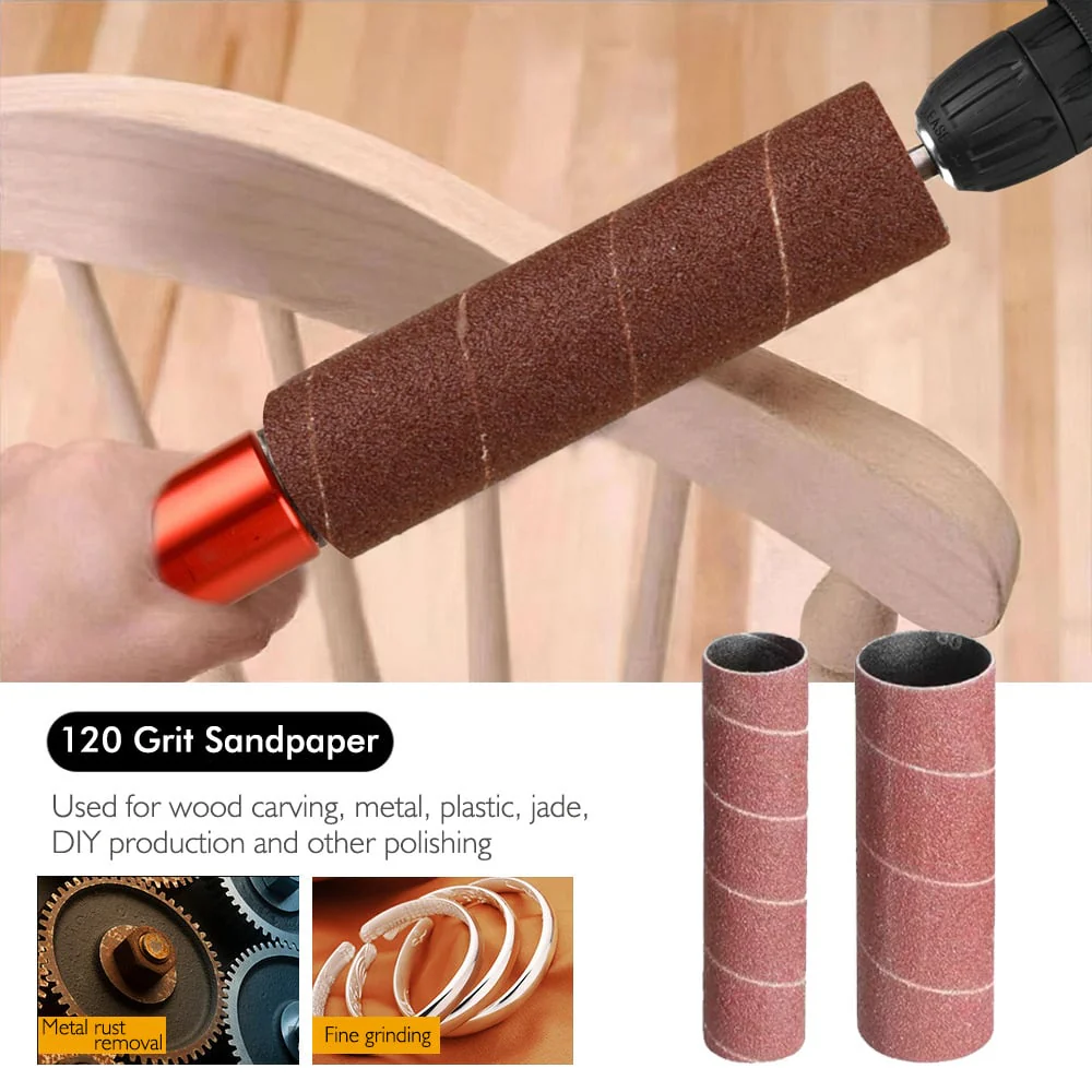 Multi-Surface Spindle Sander Adapter Kit with 10PCS Sandpaper - Image 4