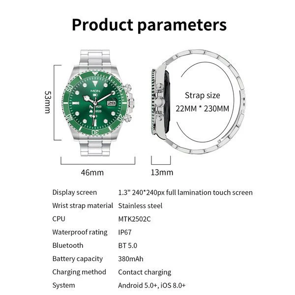 Multifunctional Bluetooth Talk Men's Casual Smart Watch - Image 10
