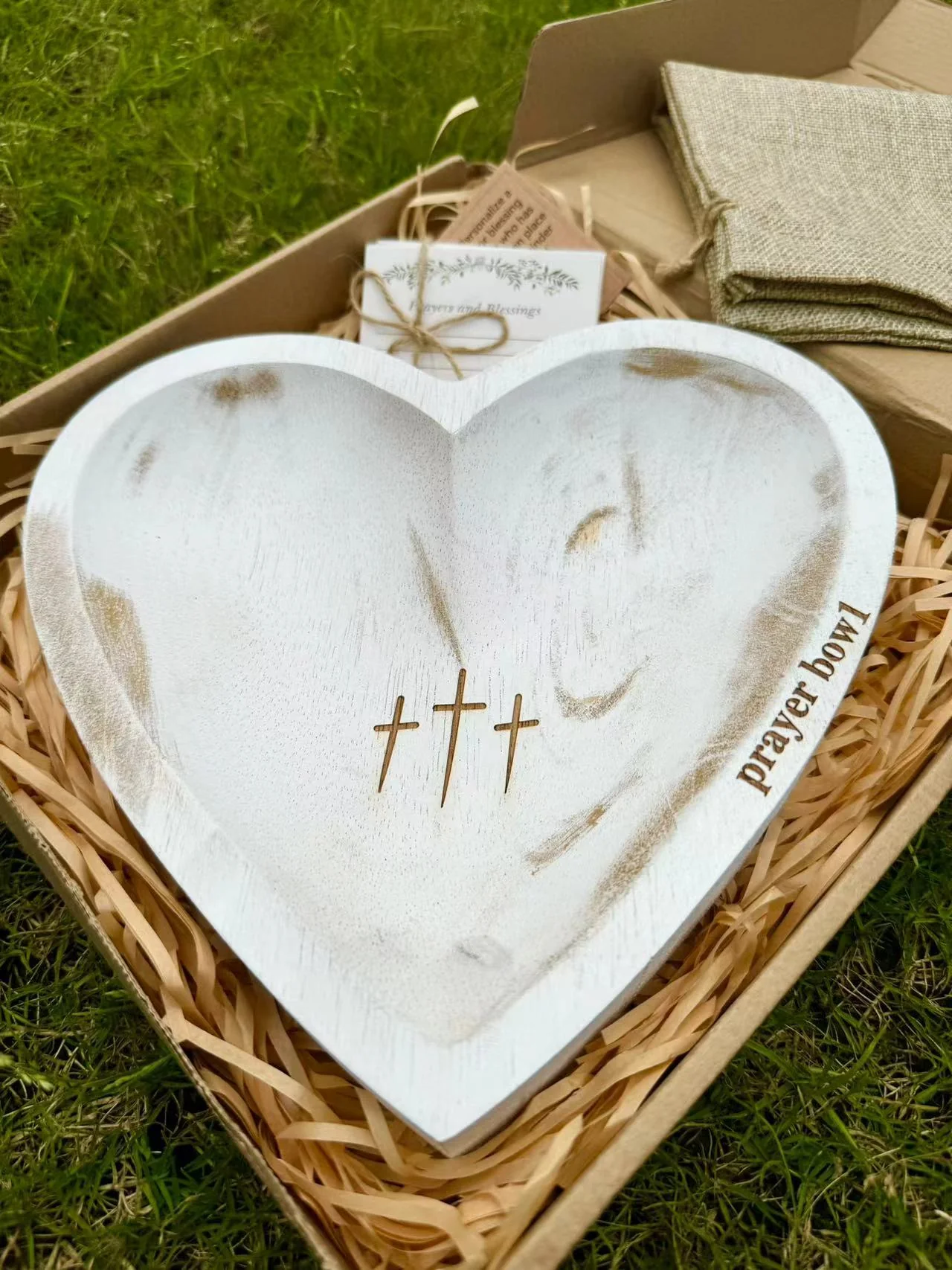 🎁Easter Sale- New Heart Prayer Bowl Modern Cross religious gifts - Image 3