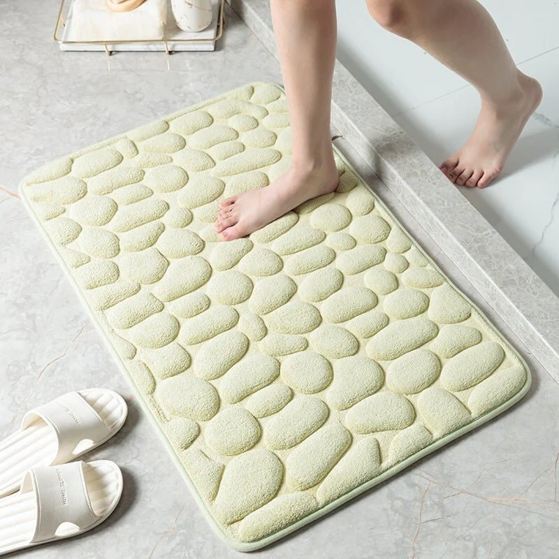 2023 New Arrival Cobblestone Embossed Bathroom Bath Mat - Image 4