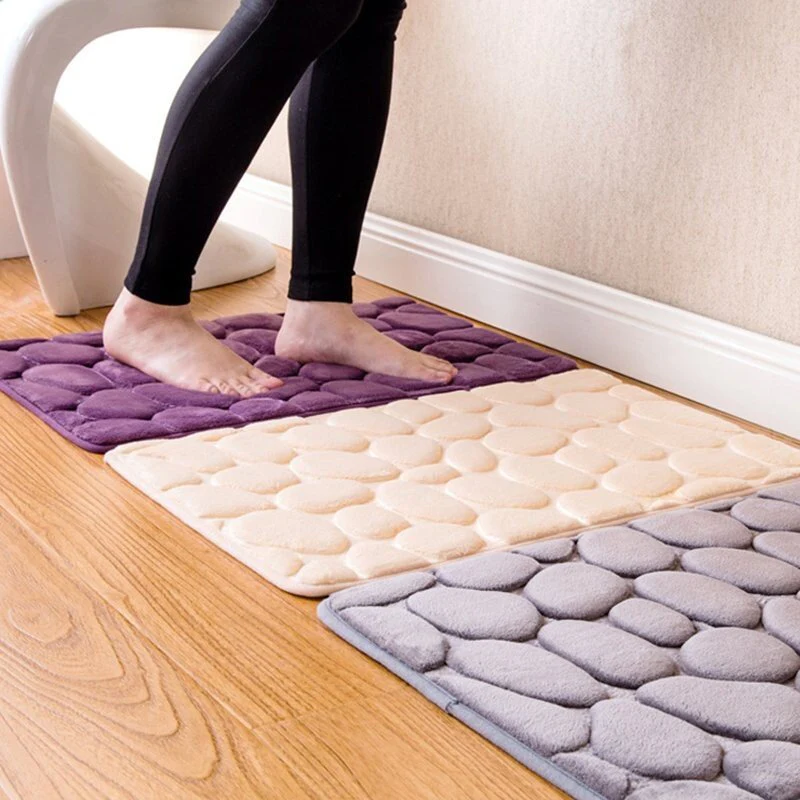 2023 New Arrival Cobblestone Embossed Bathroom Bath Mat - Image 5
