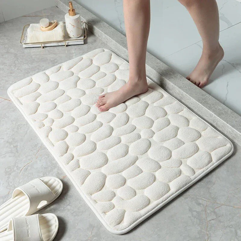 2023 New Arrival Cobblestone Embossed Bathroom Bath Mat - Image 6