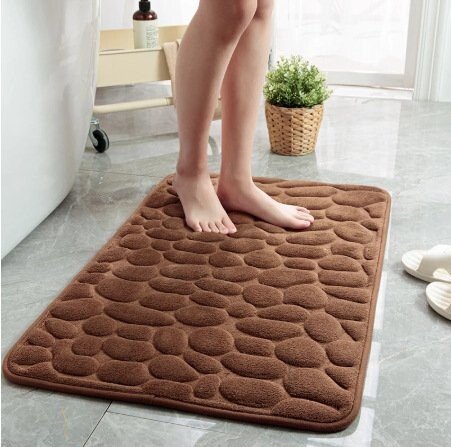 2023 New Arrival Cobblestone Embossed Bathroom Bath Mat - Image 9