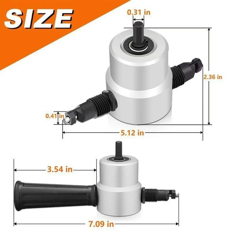 Nibbler Cutter Drill Attachment Double Head Metal Sheet - Image 4