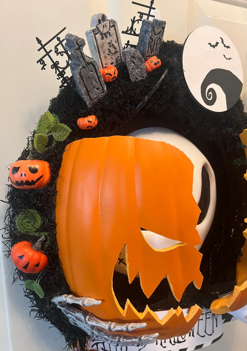 🎃Early Halloween Sale 💀Scary spooky pumpkin wreath, 🔥Buy 2 Get Extra 10% OFF & FREE SHIPPING - Image 2