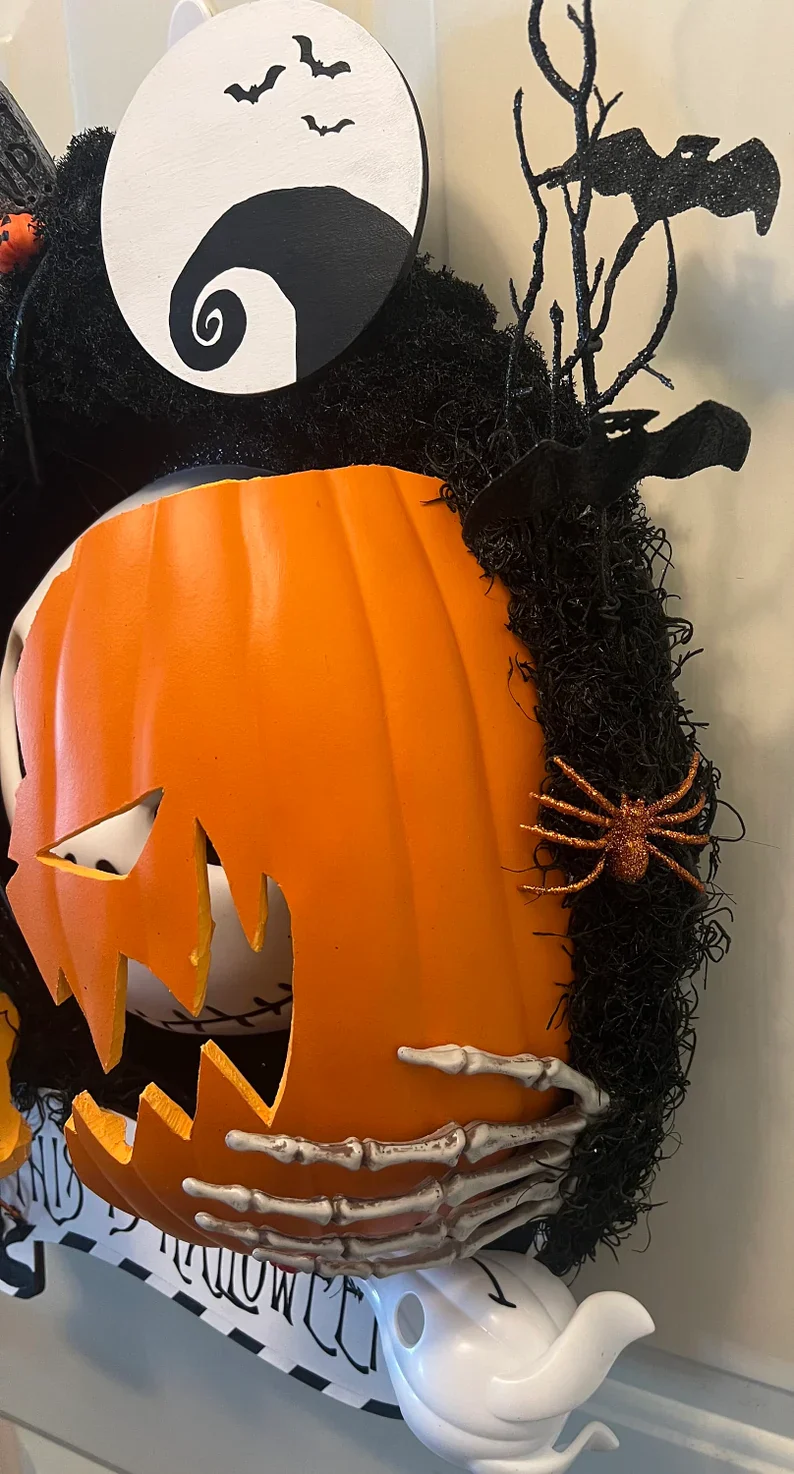 🎃Early Halloween Sale 💀Scary spooky pumpkin wreath, 🔥Buy 2 Get Extra 10% OFF & FREE SHIPPING - Image 3