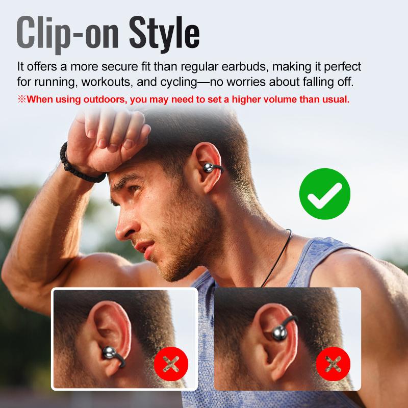 2025 New Arrival - Ear Clip Bluetooth Headphones with Touch Screen - Image 7