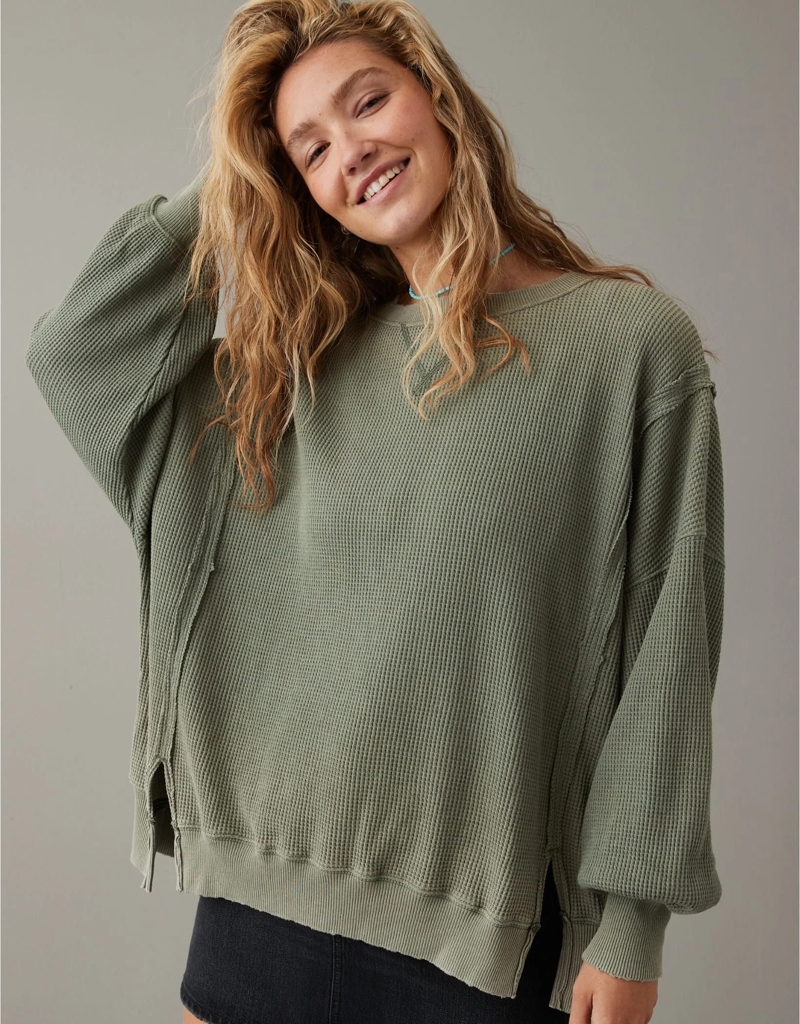 Oversized Big Hug Waffle Sweatshirt - Buy two and get free shipping! - Image 11