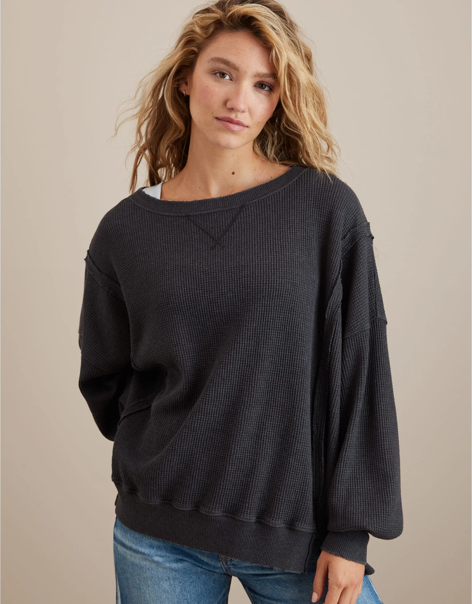 Oversized Big Hug Waffle Sweatshirt - Buy two and get free shipping! - Image 15