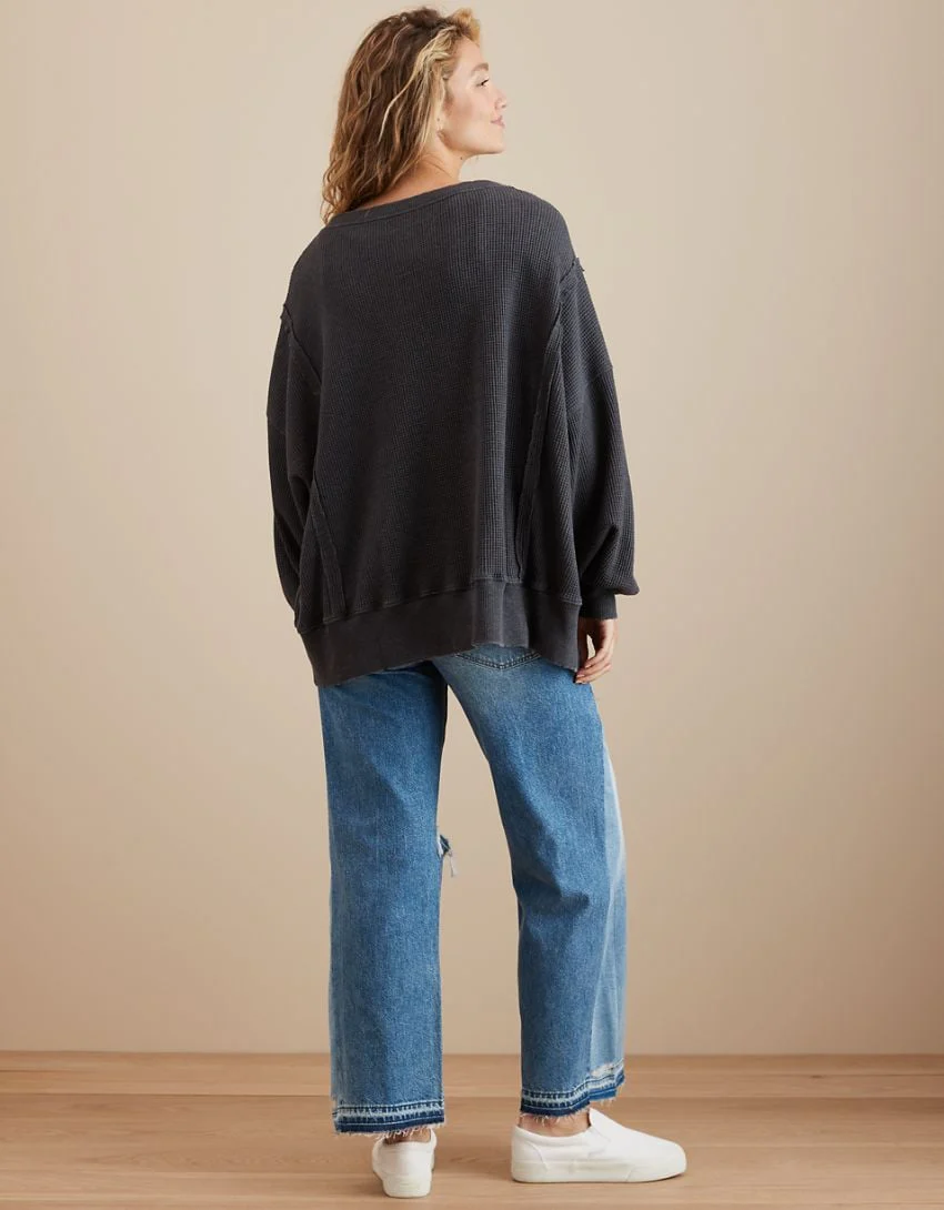 Oversized Big Hug Waffle Sweatshirt - Buy two and get free shipping! - Image 16