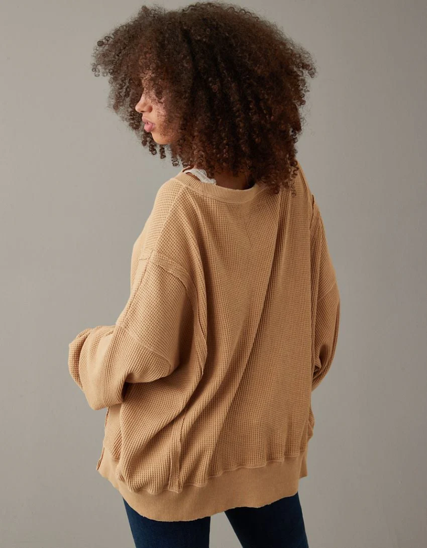 Oversized Big Hug Waffle Sweatshirt - Buy two and get free shipping! - Image 9