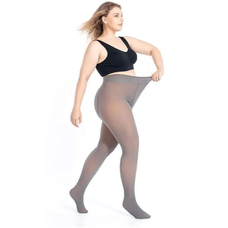 Flawless Legs Fake Translucent Warm Plush Lined Elastic Tights - Image 14