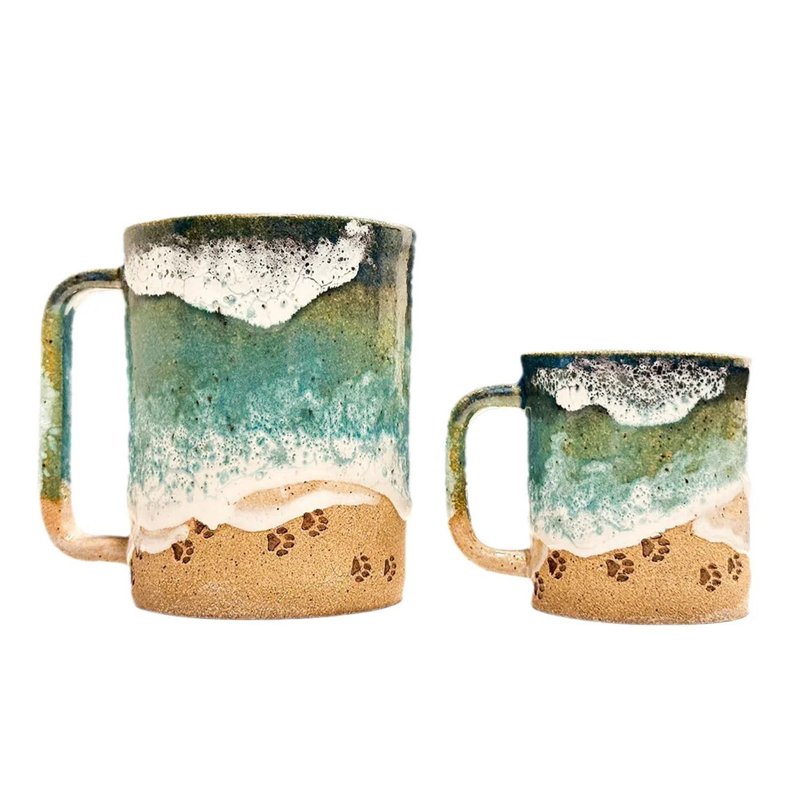 🌊🌊🌊Paw Print Ocean Shoreline Mug - Image 5