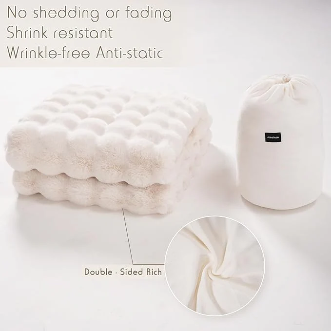 [🔥Final 24-hour Preferential Deal🔥]2024 HOT SALE🎄Popular thickened rabbit plush nap blanket, flannel milk velvet cover blanket - Image 6