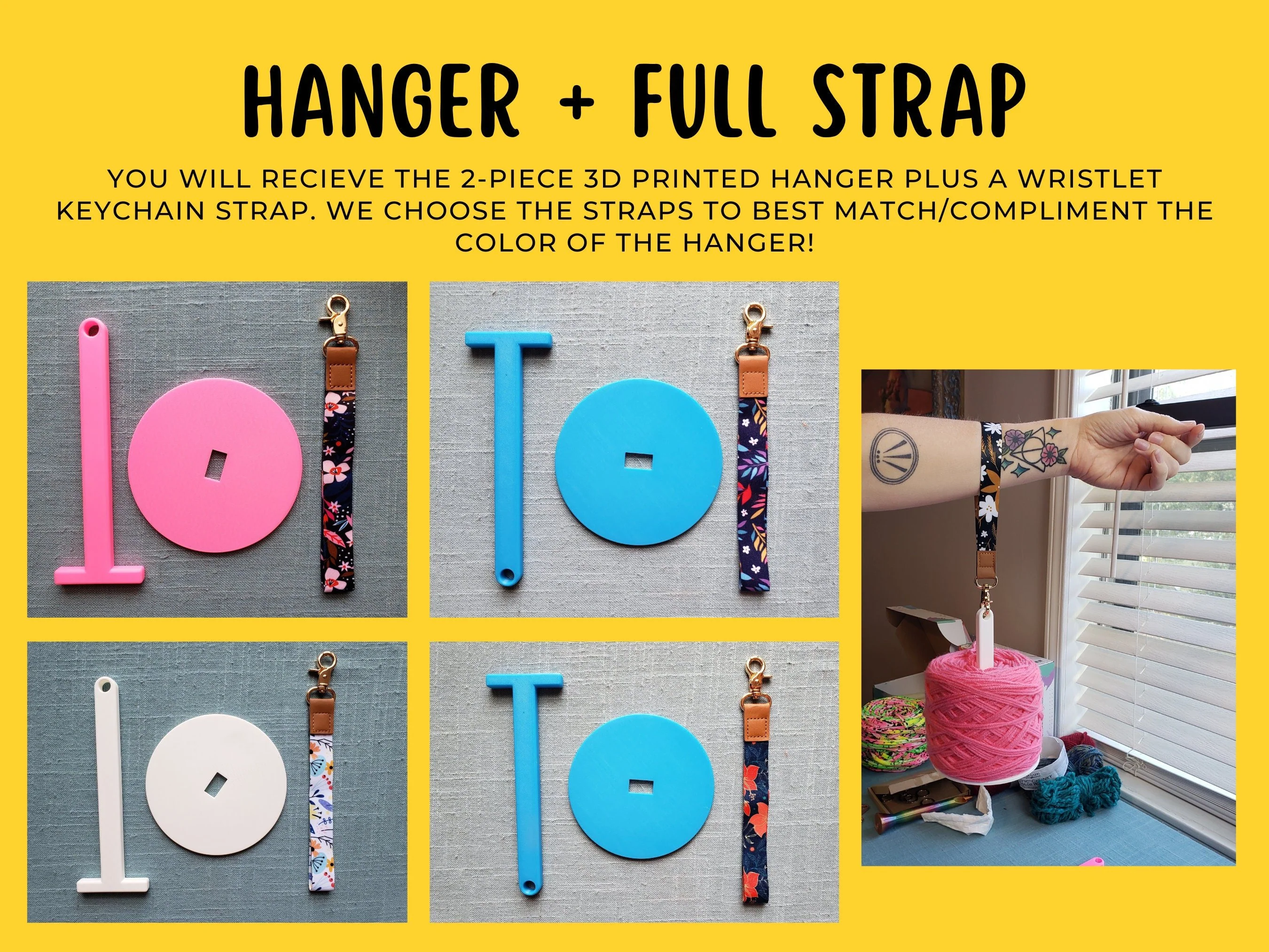 🔥💐Portable Wrist Yarn Holder, Travel Wrist Hanging Yarn Dispenser, Gift for Crocheter - Image 2