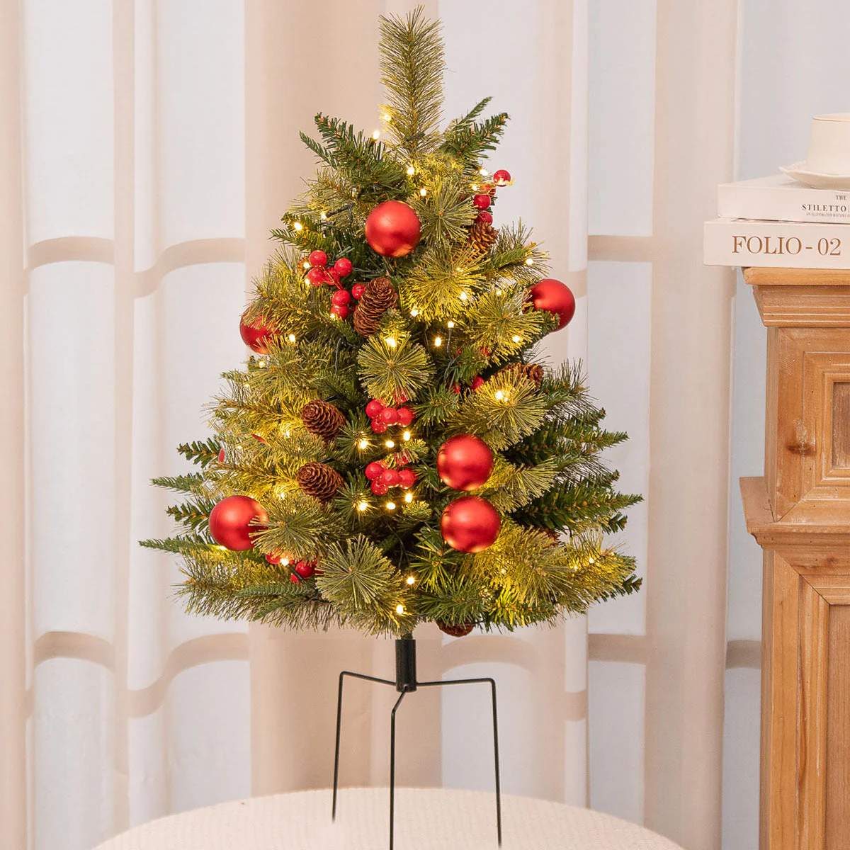 Pre-Lit Artificial Christmas Tree - Image 7