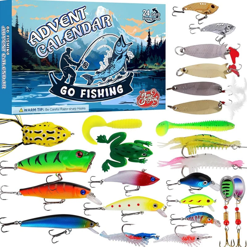 24 Days Christmas Countdown Fish Tackle Set - Image 10