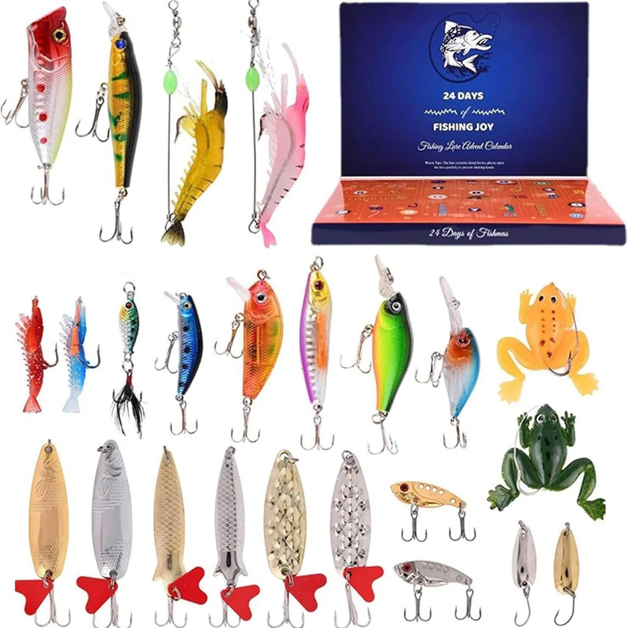 24 Days Christmas Countdown Fish Tackle Set - Image 13