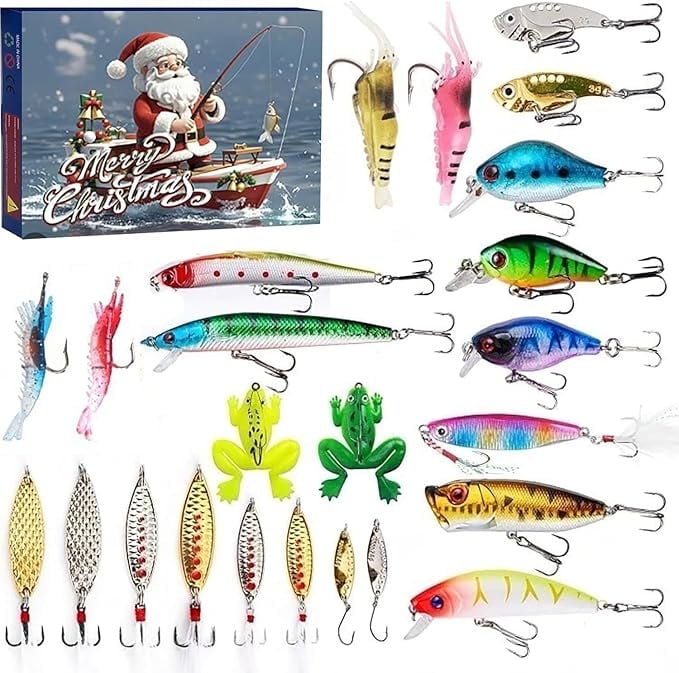 24 Days Christmas Countdown Fish Tackle Set - Image 17